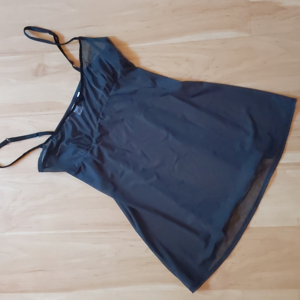 Vintage Victoria's Secret Y2K Babydoll Lingerie Teddy Nightgown, sheer mesh, S - Picture 3 of 16